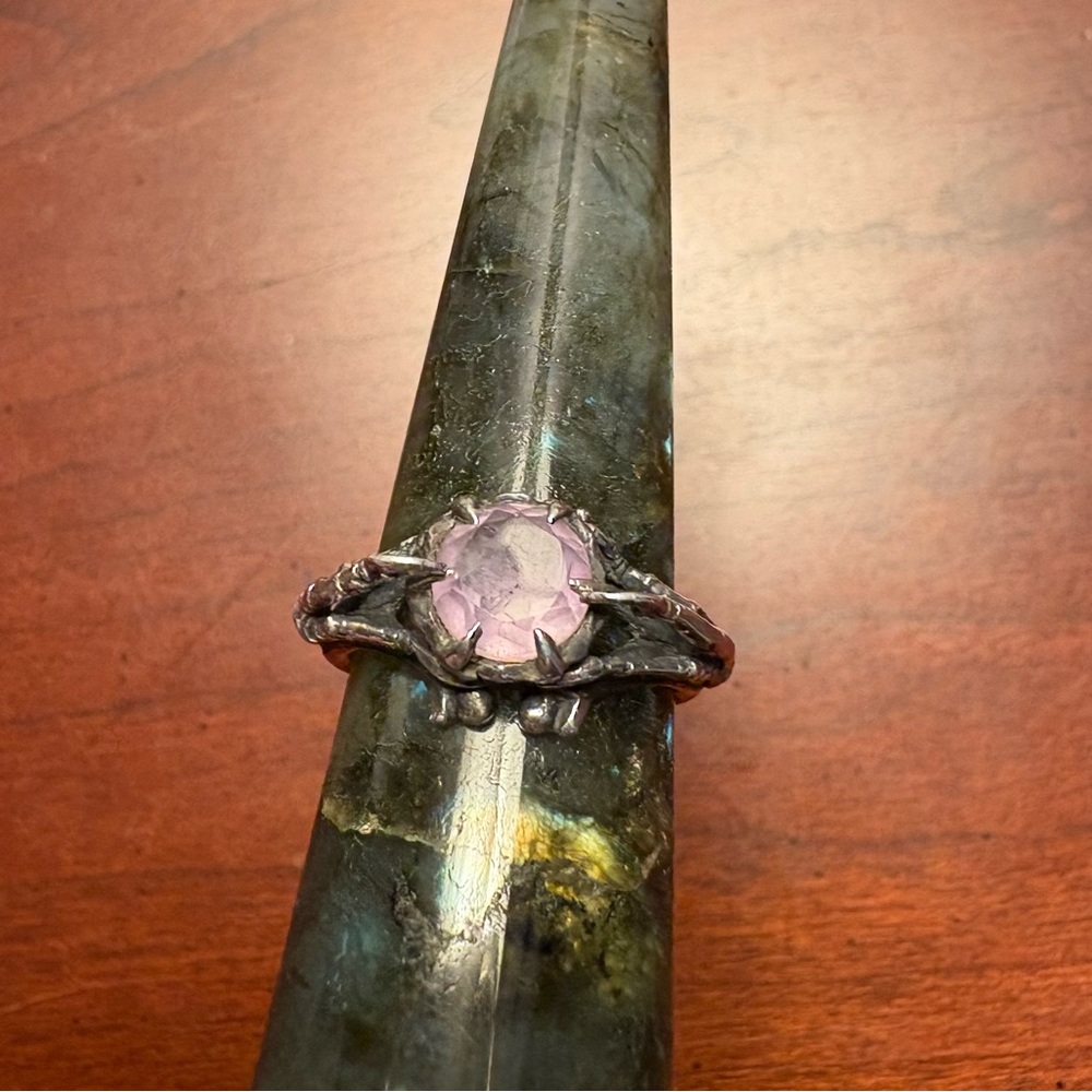 Bloodmilk Sterling Silver Psychopomp with Amethyst Size 7